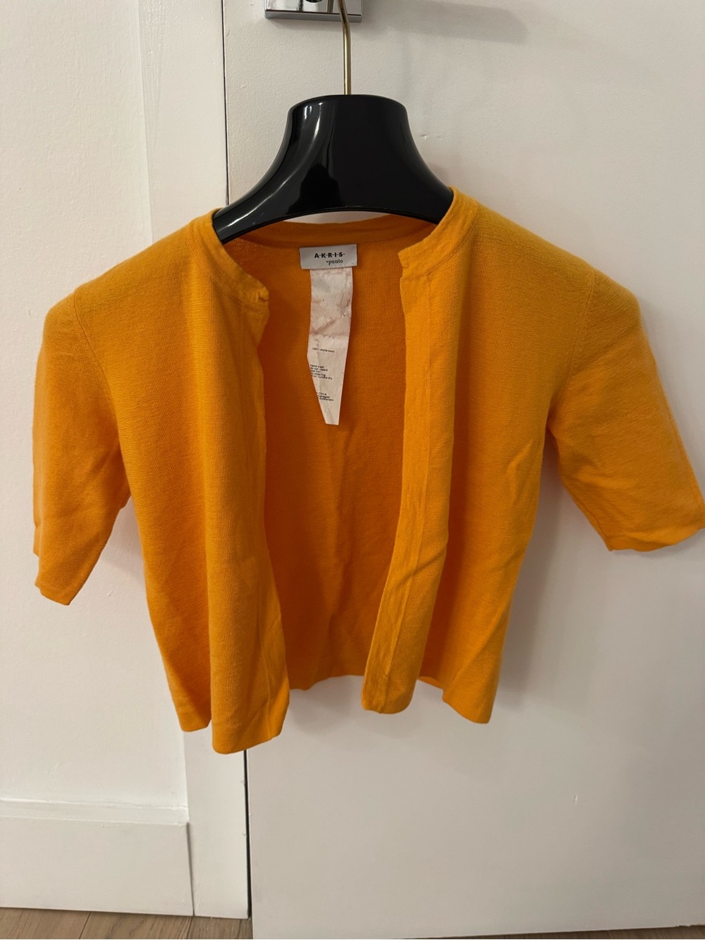 Akris Punto Short-Sleeve Open Cardigan - Orange